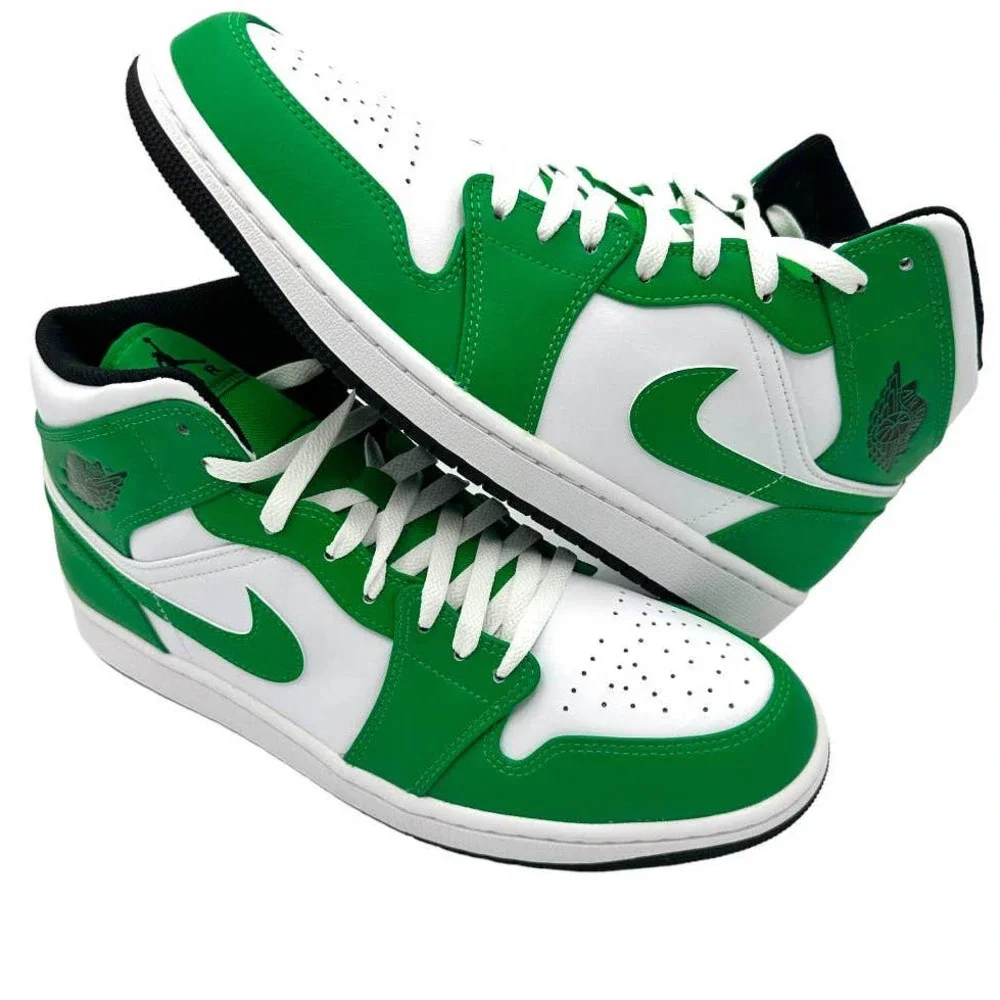 NIKE JORDAN ONE MID LUCKY GREEN SIZE 11 DEADSTOCK - Picture 1 of 7